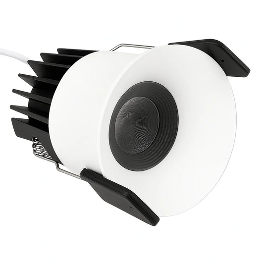 DGUS-Curved 7W / 9W / 12W Deep Anti-Glare Full Spectrum LED Downlight | 90–140V | 4/100/500 Pack | 5CCT Adjustable | 24° Beam | White Housing | CRI>97 | Commercial Project Lighting