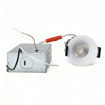 Prime-1B Series Deep Anti-Glare Full Spectrum LED Downlight | 100–130V | 50/100 Pack | 7W / 9W / 12W | 5CCT Adjustable | 24° Beam | White Housing | CRI>95 | Commercial Ceiling Recessed Light