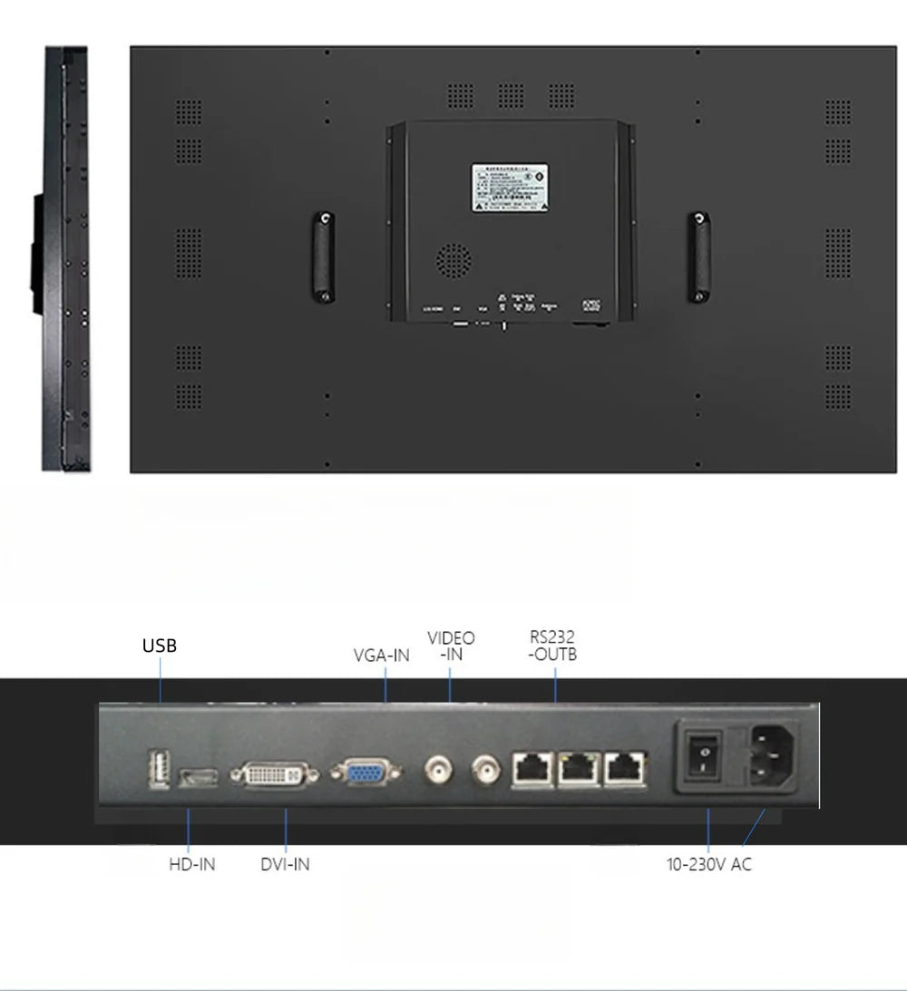 49” BOE LCD Video Wall – 2x2 Kit (4 Panels) | 1920x1080 FHD | 500 nits | Ultra Narrow Bezel 3.5mm | HDMI Splicer + Wall Mount Included