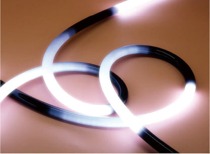 LS Series S22D Black Standard Install LED Neon Profile | ⏀22mm 360 Emitting commercial neon profile | IP67 Waterproof | 8mm PCB Width | Club Decorative Lighting | 5M/500M