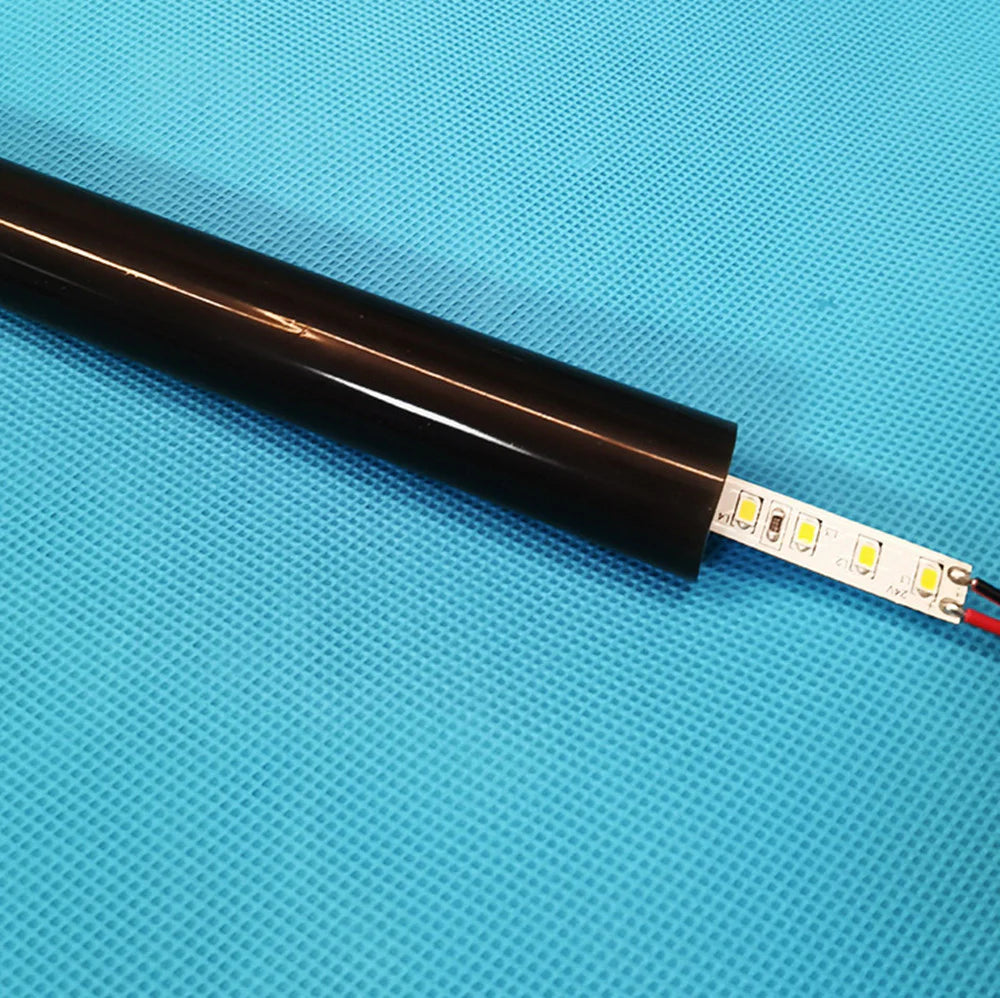 LS Series S22D Black Standard Install LED Neon Profile | ⏀22mm 360 Emitting commercial neon profile | IP67 Waterproof | 8mm PCB Width | Club Decorative Lighting | 5M/500M