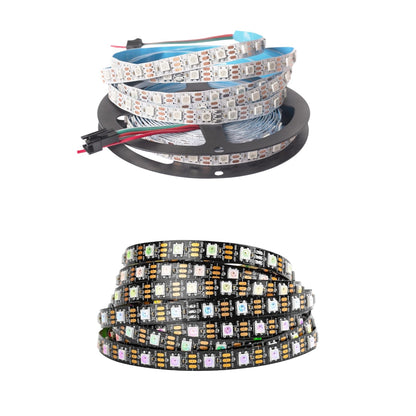 RGBWIC LED Strip Light | WS2815 Individually Addressable | Breakpoint Resume｜RGBW/RGBWW Color | SMD5050 4in1 | 60 LEDs/M | 5M (16.4FT) Roll | 12V DC | White/Black PCB | IP00/IP65/IP67 Options | Strip & Kit Packages