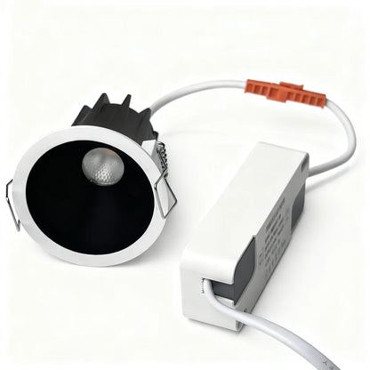 DGEU-Black 5W / 9W Deep Anti-Glare Full Spectrum LED Downlight | 200–240V | 4/100/500 Pack | 3000K / 4000K / 5000K | 24° Beam | White Housing | CRI>95 | Commercial Project Lighting