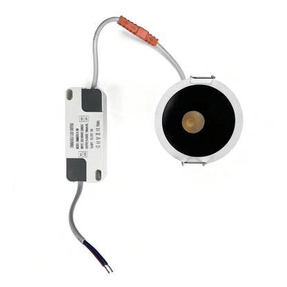 DGEU-Black 5W / 9W Deep Anti-Glare Full Spectrum LED Downlight | 200–240V | 4/100/500 Pack | 3000K / 4000K / 5000K | 24° Beam | White Housing | CRI>95 | Commercial Project Lighting