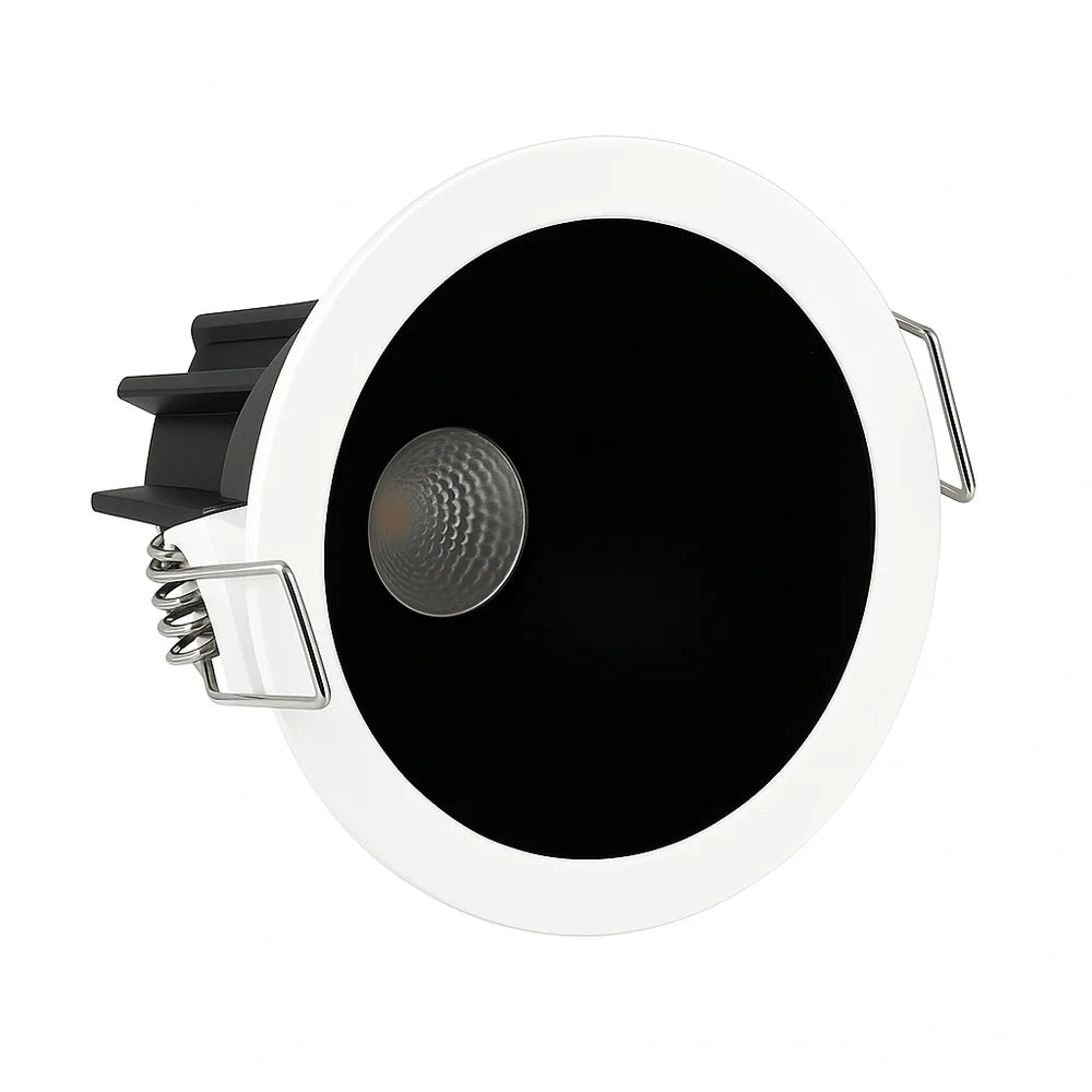 Prime-1C Series Deep Anti-Glare Full Spectrum LED Downlight | 100–130V | 50/100 Pack | 5W / 9W | 5CCT Adjustable | 24° Beam | White Housing | CRI>95 | Commercial Ceiling Recessed Light