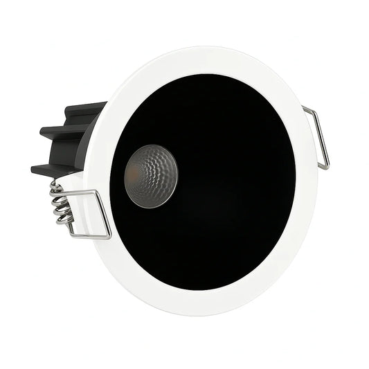 DGUS-Black 5W / 9W Deep Anti-Glare Full Spectrum LED Downlight | 90–140V | 4/100/500 Pack | 5CCT Adjustable | 24° Beam | White Housing | CRI>97 | Commercial Project Lighting