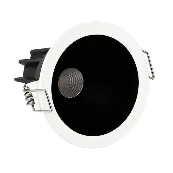 DGUS-Black 5W / 9W Deep Anti-Glare Full Spectrum LED Downlight | 90–140V | 4/100/500 Pack | 5CCT Adjustable | 24° Beam | White Housing | CRI>97 | Commercial Project Lighting