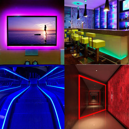 RGBW / RGBWW / RGBCCT COB Flexible LED Strip Light - 12V / 24V | 756 LEDs/m | 12mm PCB | RGB Color Changing | Dot-Free Continuous Lighting | Non-Waterproof | for Cabinets, Kitchen & Office Lighting | 50/500M