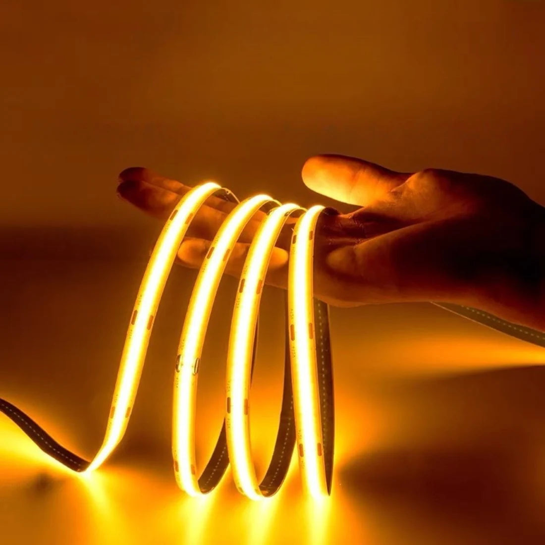 8MM Wide COB Flexible LED Strip Light - 12V / 24V | 8mm PCB | 320 / 480 / 512 LEDs/M | CRI 80+ | Dot-Free Continuous Lighting | Non-Waterproof | 3000K / 4000K / 6500K / Red / Blue / Green / Pink / Yellow | for Cabinets,Kitchen Office Lighting | 50/500M