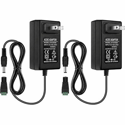 DC 5V Wall Plug LED Adapter 25W, AC 100–240V Input, Black Housing Wall Plug LED Adapter with US Plug - for LED Strip Lights, Routers, USB Devices and Electronics