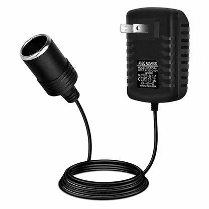 DC 12V Cigarette Lighter Power Supply Adapter 12W–36W, AC 100–240V Input Converter Transformer with US Plug - for Car Accessories, Pumps, Coolers and LED Lights