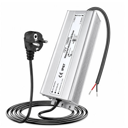 150W Outdoor Waterproof Power Supplies, 12V/24V/36V/48V Output, 90-265V / 90-140V / 175-265V Input, Single Output, Aluminum Housing, Outdoor Lighting Projects, CE/RoHS/FCC Certified, US/UK/EU Plug, 1-Pack / 10-Pack