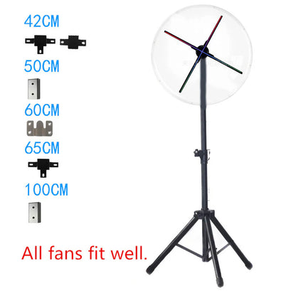 3D Hologram Display Mounting Solutions | Commercial Hologram Display | Tripod Floor Stand / Ceiling Mount Bracket / Dual-Pole Mobile Stand | Black Finish | Adjustable Height 60cm to 160cm (23.6–63.0 inch)