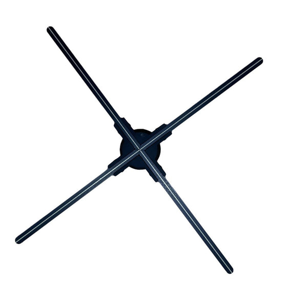 FL Series 52cm to 64cm (17.7–25.2 inch) | 3D Hologram LED Display | Medium Size | Asynchronous Control | Commercial Hologram Display | Fan Only / Desktop Stand / Transparent Protective Cover / Black Protective Cover | 4 Blades