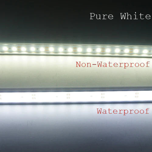 DC12V Aluminum Channel Rigid LED Strip Light, 18x11mm 0.5M / 1M SMD5730 72LEDs/M, Warm White / Daylight White IP65 Waterproof, for Indoor & Outdoor Lighting, 50PCS / 500PCS