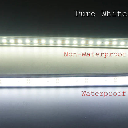 DC12V Aluminum Channel Rigid LED Strip Light, 18x11mm 0.5M / 1M SMD5730 72LEDs/M, Warm White / Daylight White IP65 Waterproof, for Indoor & Outdoor Lighting, 50PCS / 500PCS