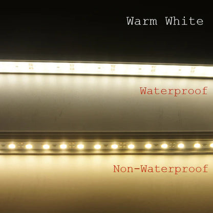 Waterproof IP65 Aluminum Channel Rigid LED Strip Light – White 5630 SMD, 72 LEDs/M, 0.5m / 1m Length Options, 18x11mm Housing for Indoor & Outdoor Lighting