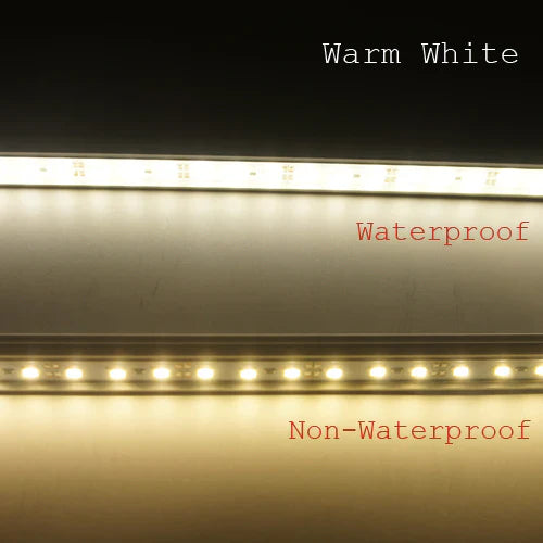 DC12V Aluminum Channel Rigid LED Strip Light, 18x11mm 0.5M / 1M SMD5730 72LEDs/M, Warm White / Daylight White IP65 Waterproof, for Indoor & Outdoor Lighting, 50PCS / 500PCS