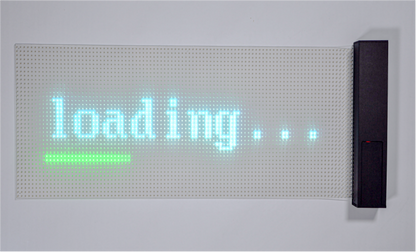 P10 Transparent Adhesive LED Film – 240×600 mm (9.45×23.62 in) | 1500nits | High Transparency Glass Sticker Screen for Storefronts & Facades | Plug & Play