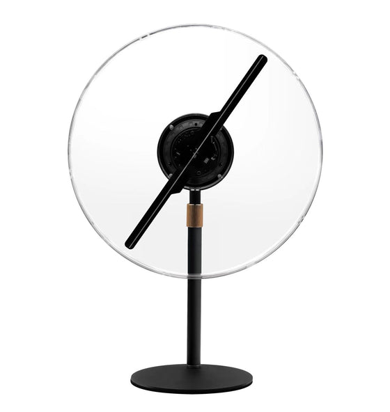FL Series 11cm to 42cm (4.3–16.5 inch) | 3D Hologram LED Display | Small Size | Asynchronous Control | Retail Hologram Display | Desktop Stand with Transparent Protective Cover | 2 Blades