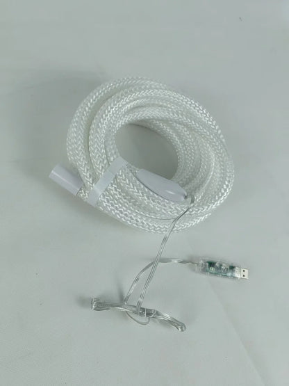 360° RGB Woven-Style Neon LED Light Strip | 5V Flexible Silicone Tube | Waterproof, Full-View Illumination, Plug & Play Kit with Controller (5m / 20 Rolls Options)