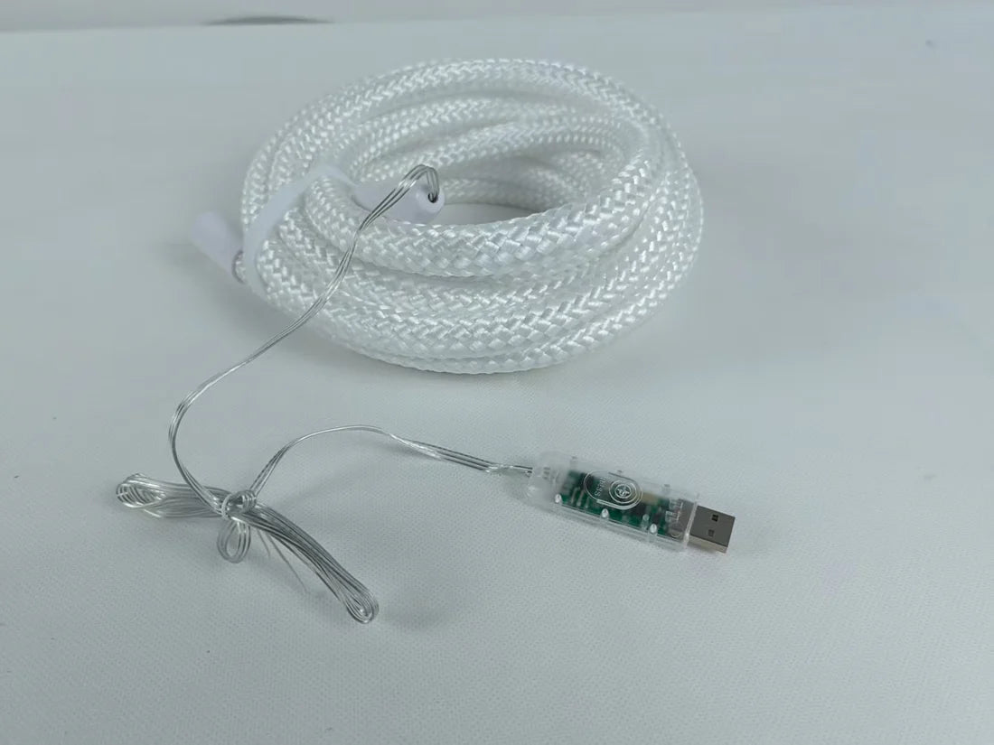 360° RGB Woven-Style Neon LED Light Strip | 5V Flexible Silicone Tube | Waterproof, Full-View Illumination, Plug & Play Kit with Controller (5m / 20 Rolls Options)