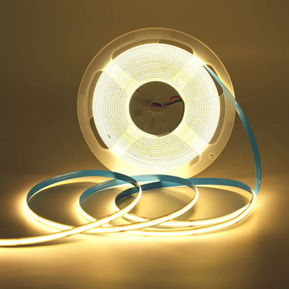 10MM Wide COB Flexible LED Strip Light - 12V / 24V | 10mm PCB | 528 LEDs/M | CRI 90+ | Dot-Free Continuous Lighting | 3000K / 4000K / 6500K | Non-Waterproof | for Cabinets,Kitchen Office Lighting | 50/500M
