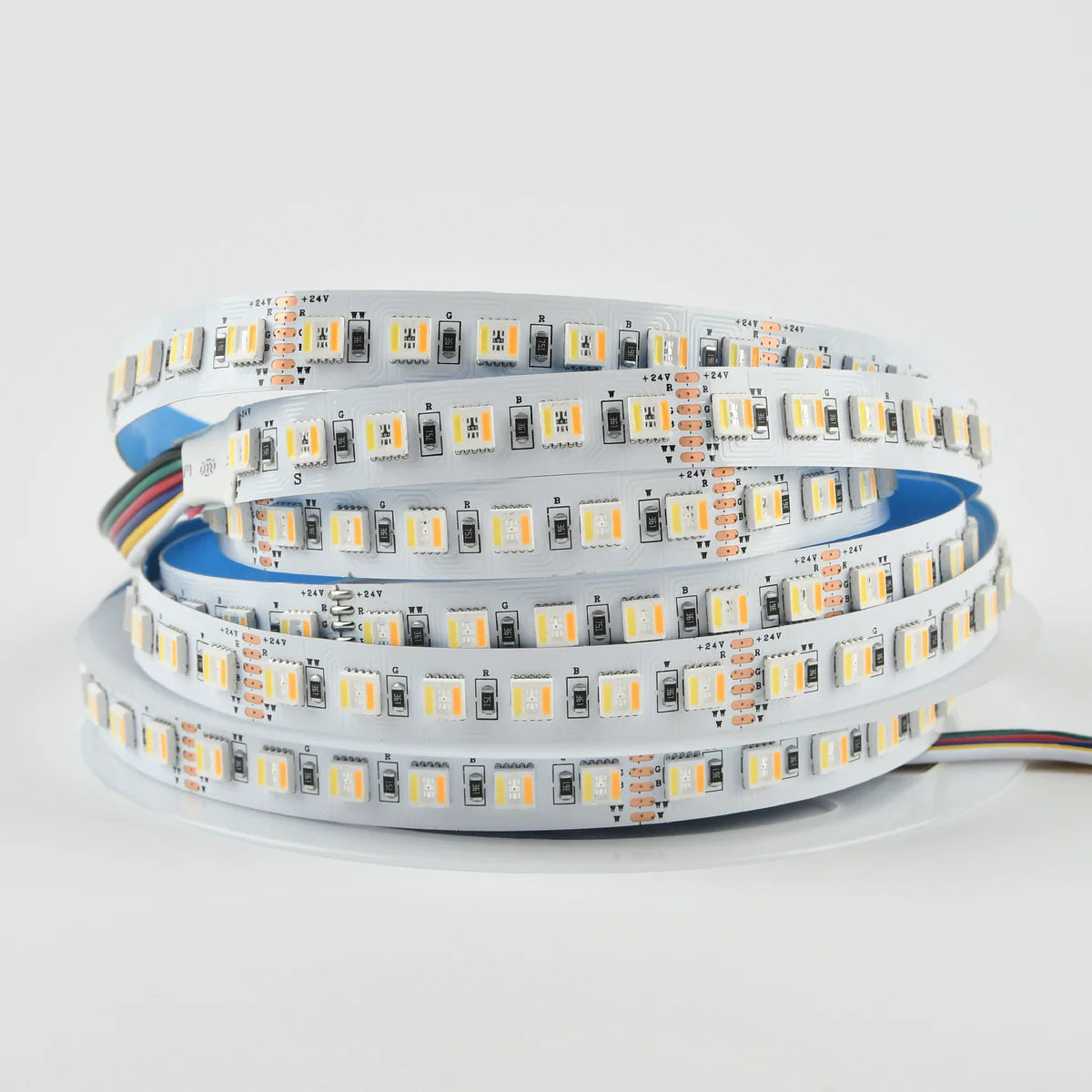 12MM Wide RGBCCT LED Strip Light - IP00 / IP65 / IP67 | 5-In-1 SMD5050-60 LEDs/M | DC12V / 24V | for Mirror, Kitchen Cabinet, Bedroom |50/500M