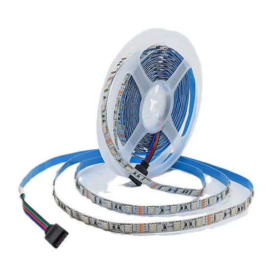 8MM Wide SMD5050 RGB LED Strip Light - DC12V | 8mm PCB | 60 LEDs/M | Non-Waterproof | for Mirror, Kitchen Cabinet, Bedroom | 50/500M
