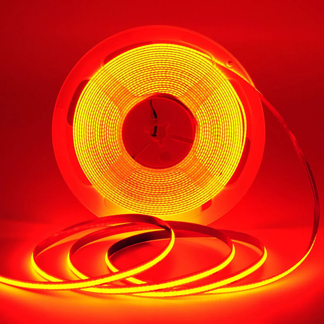 5MM Wide COB Flexible LED Strip Light - 12V / 24V | 384 LEDs/M | 5mm PCB | 3000K / 4000K / 6500K / Red / Blue / Green / Pink / Yellow | CRI 90+ | Dot-Free Continuous Lighting | Non-Waterproof | for Cabinets,Kitchen Office Lighting | 50/500M