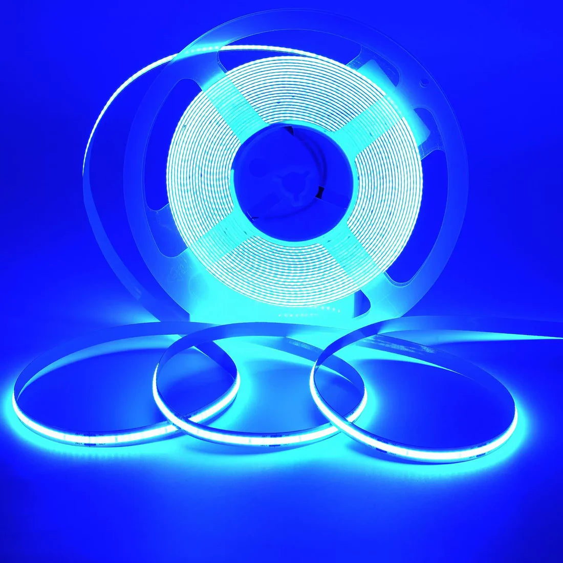 5MM Wide COB Flexible LED Strip Light - 12V / 24V | 384 LEDs/M | 5mm PCB | 3000K / 4000K / 6500K / Red / Blue / Green / Pink / Yellow | CRI 90+ | Dot-Free Continuous Lighting | Non-Waterproof | for Cabinets,Kitchen Office Lighting | 50/500M