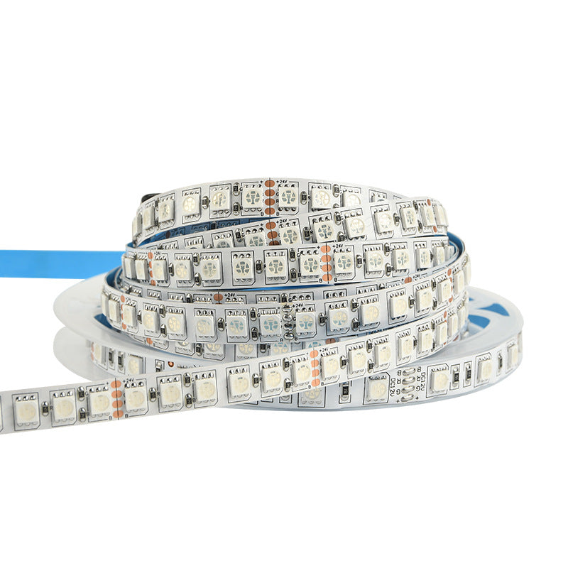 RGB LED Strip Light | 12V DC | SMD5050, 120 LEDs/M, 5M (16.4FT) Roll | 10mm White PCB | IP00/IP65/IP67 Options | Strip Only & Complete Kit