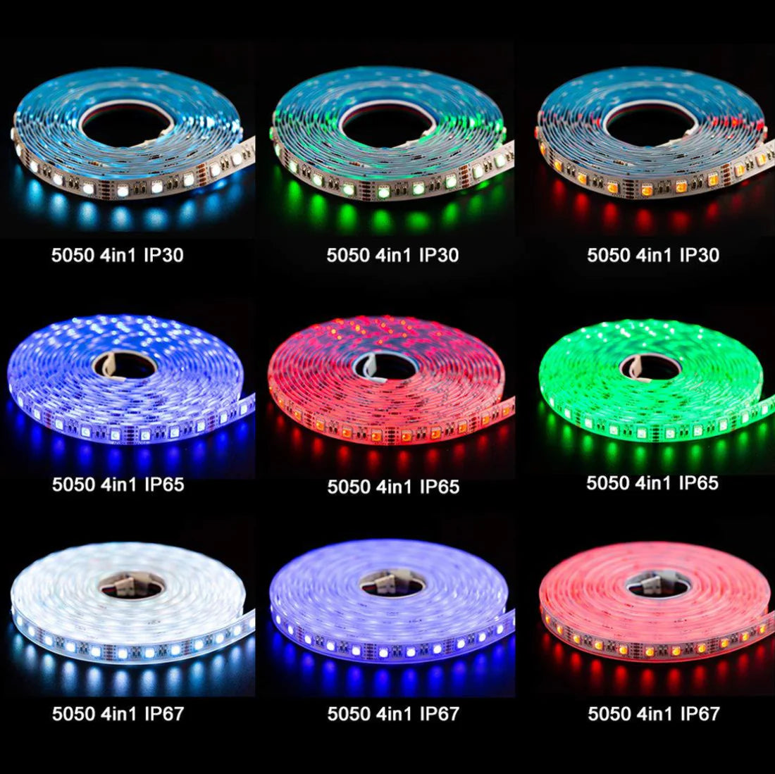 DC24V RGBW/RGBWW LED Strip Light - 4-In-1 SMD5050 60 LEDs/M | 12mm PCB | Non-Waterproof | for Mirror, Kitchen Cabinet, Bedroom | 50/500M
