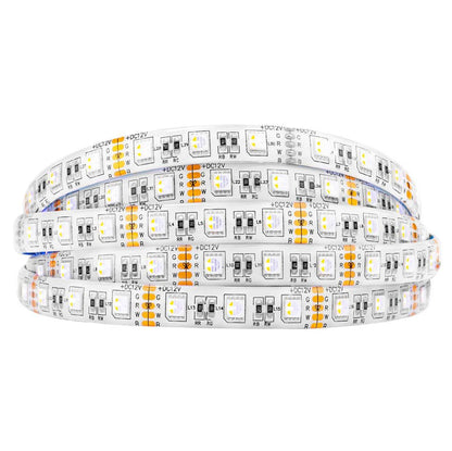 DC12V RGBW/RGBWW LED Strip Light - 4-In-1 SMD5050 60 LEDs/M | 12mm PCB | Non-Waterproof | for Mirror, Kitchen Cabinet, Bedroom | 50/500M