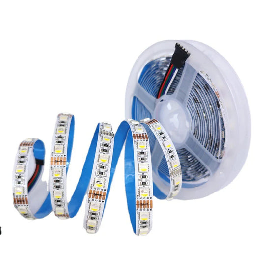 DC24V RGBW/RGBWW LED Strip Light - 4-In-1 SMD5050 60 LEDs/M | 12mm PCB | Non-Waterproof | for Mirror, Kitchen Cabinet, Bedroom | 50/500M