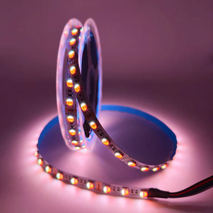 DC24V RGBW/RGBWW LED Strip Light - 4-In-1 SMD5050 60 LEDs/M | 12mm PCB | Non-Waterproof | for Mirror, Kitchen Cabinet, Bedroom | 50/500M