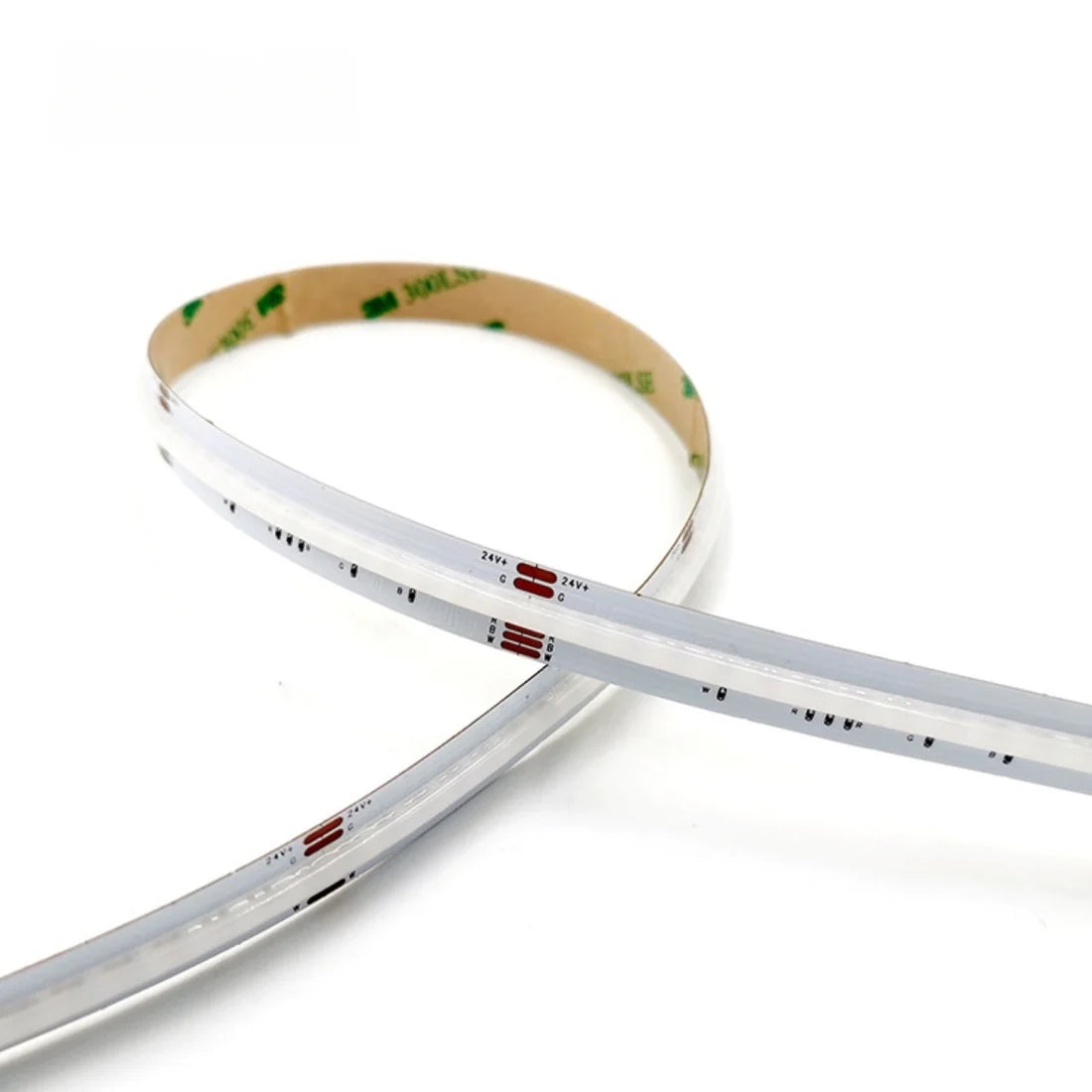RGBW / RGBWW / RGBCCT COB Flexible LED Strip Light - 12V / 24V | 756 LEDs/m | 12mm PCB | RGB Color Changing | Dot-Free Continuous Lighting | Non-Waterproof | for Cabinets, Kitchen & Office Lighting | 50/500M