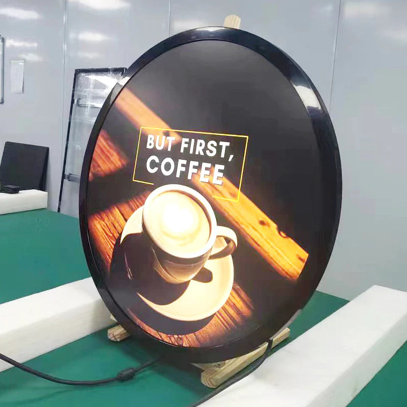 23.6 Inch (Dia.599.4mm Viewable) Round / Circular LCD Digital Display Screen, Capacitive Touch (Optional), Cloud / APP / USB Disk
