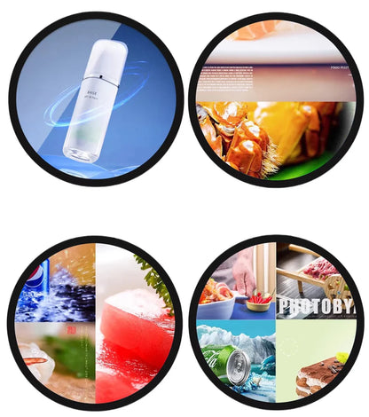 23.6 Inch (Dia.599.4mm Viewable) Round / Circular LCD Digital Display Screen, Capacitive Touch (Optional), Cloud / APP / USB Disk
