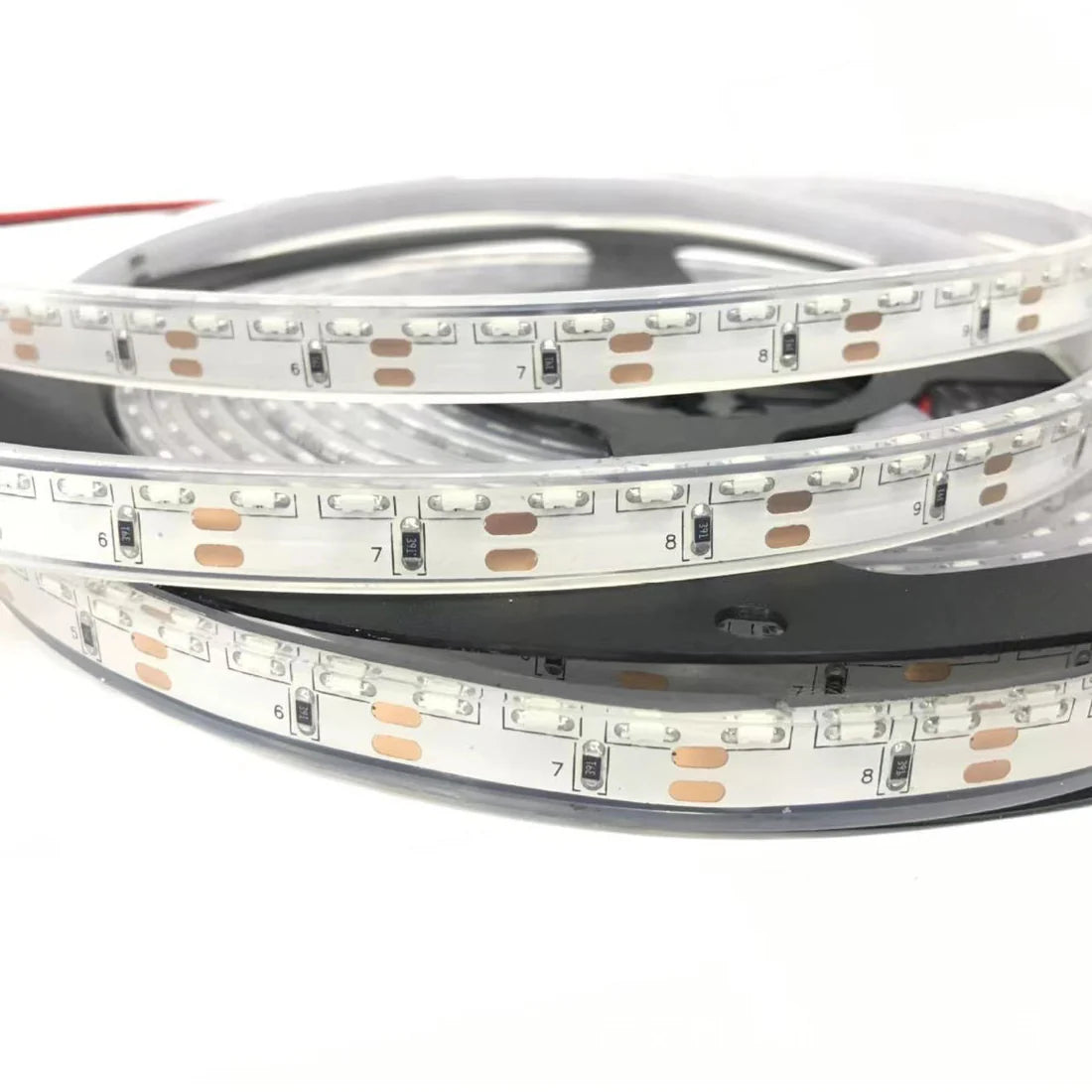 SMD335 Side-Emitting LED Strip Light – DC 12V | 8mm PCB | 60 LEDs / 120LEDs/m | Non-Waterproof | Red / Green / Blue | for Mirror, Kitchen Cabinet, Bedroom | 50/500M