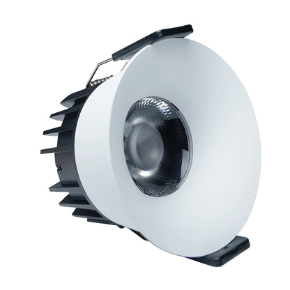 DGEU-Curved 7W / 9W / 12W Deep Anti-Glare Full Spectrum LED Downlight | 200–240V | 4/100/500 Pack | 3000K / 4000K / 5000K | 24° Beam | White Housing | CRI>95 | Commercial Project Lighting