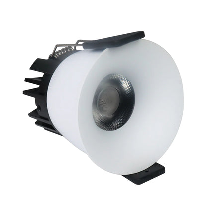 DGEU-Curved 7W / 9W / 12W Deep Anti-Glare Full Spectrum LED Downlight | 200–240V | 4/100/500 Pack | 3000K / 4000K / 5000K | 24° Beam | White Housing | CRI>95 | Commercial Project Lighting