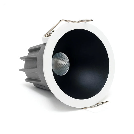DGEU-Black 5W / 9W Deep Anti-Glare Full Spectrum LED Downlight | 200–240V | 4/100/500 Pack | 3000K / 4000K / 5000K | 24° Beam | White Housing | CRI>95 | Commercial Project Lighting