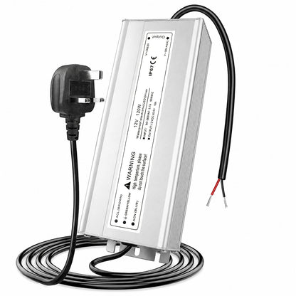 120W Outdoor Waterproof Power Supplies, 12V/24V/36V/48V Output, 90-265V / 90-140V / 175-265V Input, Single Output, Aluminum Housing, Outdoor Lighting Projects, CE/RoHS/FCC Certified, US/UK/EU Plug, 1-Pack / 10-Pack