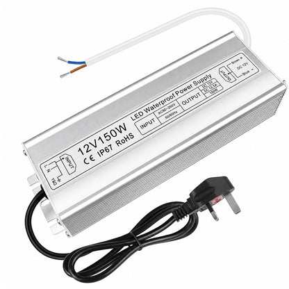 150W Outdoor Waterproof Power Supplies, 12V/24V/36V/48V Output, 90-265V / 90-140V / 175-265V Input, Single Output, Aluminum Housing, Outdoor Lighting Projects, CE/RoHS/FCC Certified, US/UK/EU Plug, 1-Pack / 10-Pack