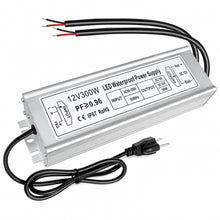 300W Outdoor Waterproof Power Supplies, 12V/24V Output, 90-265V Input, Dual Output, Aluminum Housing, Outdoor Lighting Projects, CE/RoHS/FCC Certified, US/UK/EU Plug, 1-Pack / 10-Pack