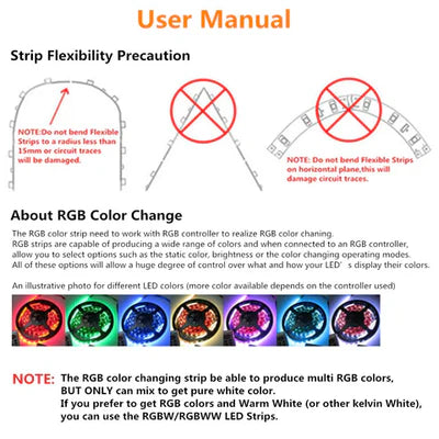 Side Emitting SMD4020 RGB LED Strip Light - DC12V | 5mm PCB | 60 LEDs/M | Non-Waterproof | for Mirror, Kitchen Cabinet, Bedroom | 50/500M