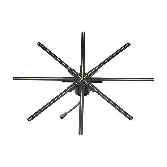 FL Series 130cm to 196cm (51.2–77.2 inch) | 3D Hologram LED Display | Large Size | Cloud Control (AS) | Large Hologram Fan | Fan Only / Dual-Pole Mobile Stand | 8 Blades