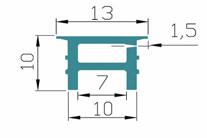 LQ Series S1010 Transparent Quick Install LED Neon Profile | Double-Chamber Diffuser | 10×10mm Top Emitting flexible led neon profile | Max Strip Width ≤5mm | LED Sign Retail Lighting | 5M/500M