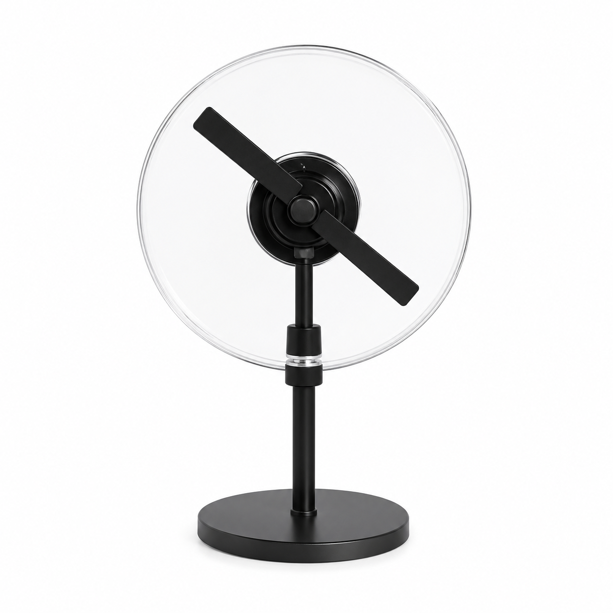 FL Series 11cm to 42cm (4.3–16.5 inch) | 3D Hologram LED Display | Small Size | Asynchronous Control | Retail Hologram Display | Desktop Stand with Transparent Protective Cover | 2 Blades